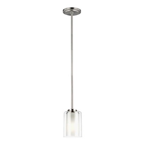 Sea Gull Lighting-Elmwood Park-1 Light Mini-Pendant in Traditional Style-4.38 Inch wide by 6.88 Inch high