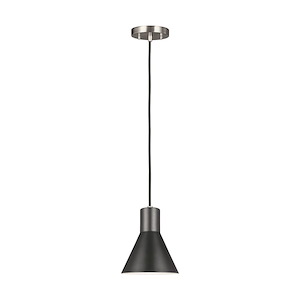 Towner-60W One Light Mini-Pendant in Transitional Style-7 Inch wide by 8.5 Inch high - 561019