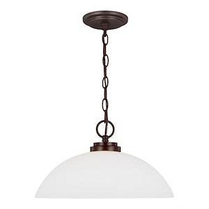 Sea Gull Lighting-Oslo-One Light Pendant in Contemporary Style-15.75 Inch wide by 8.75 Inch high