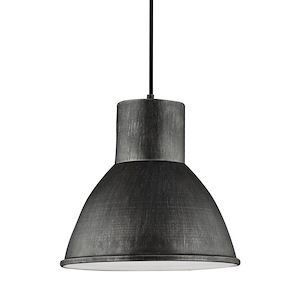 Sea Gull Lighting-Division Street-One Light Down Pendant in Contemporary Style-15.25 Inch wide by 14.75 Inch high