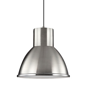 Sea Gull Lighting-Division Street-One Light Down Pendant in Contemporary Style-15.25 Inch wide by 14.75 Inch high