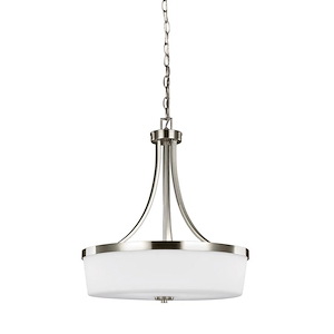Sea Gull Lighting-Hettinger-100W Three Light Pendant in Transitional Style-19 Inch wide by 22.25 Inch high