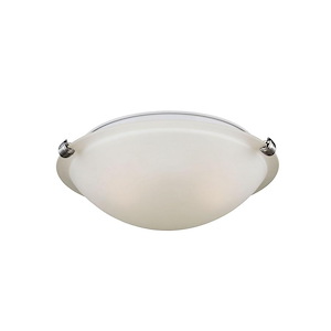 Sea Gull Lighting-Clip Ceiling 2 Light Ceiling Flush Mount Steel in Transitional Style-12.25 Inch wide by 4 Inch high