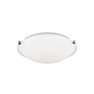 Sea Gull Lighting-Clip Ceiling 2 Light Ceiling Flush Mount Steel in Transitional Style-12.25 Inch wide by 4 Inch high