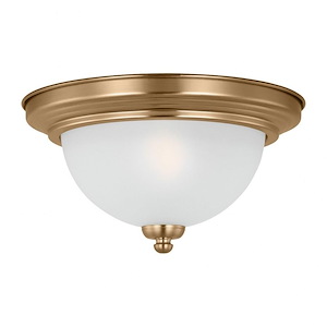Sea Gull Lighting-Geary-1 Light Flush Mount In Transitional Style-5.5 Inch Tall and 10.5 Inch Wide