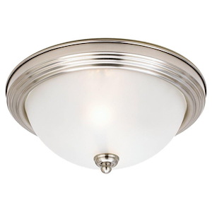 Sea Gull Lighting-Two Light Flush Mount in Transitional Style-13.25 Inch wide by 6.25 Inch high