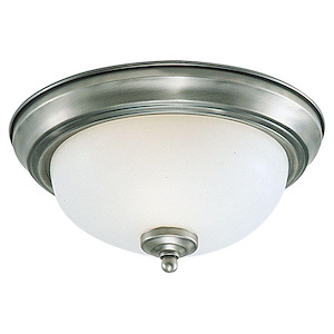 Sea Gull Lighting-Geary-3 Light Flush Mount in Transitional Style-15.25 Inch wide by 6.5 Inch high