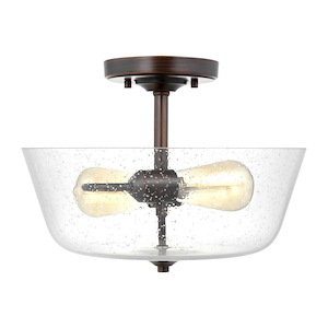 Belton-Two Light Semi-Flush Mount in Transitional Style-15 Inch wide by 10.38 Inch high - 691968
