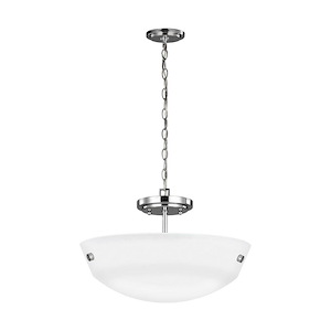 Sea Gull Lighting-Kerrville-2 Light Semi-Flush Convertible Pendant in Transitional Style-15 Inch wide by 10.5 Inch high