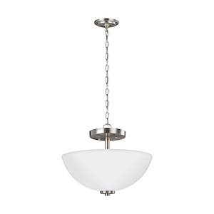 Oslo-Two Light Semi-Flush Mount in Contemporary Style-13.5 Inch wide by 11.25 Inch high - 315054