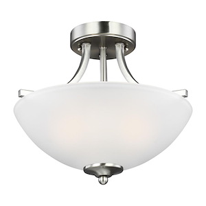 Geary-2 Light Small Semi-Flush Convertible Pendant in Transitional Style-13.88 Inch wide by 12.38 Inch high - 691961