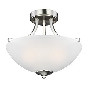 Sea Gull Lighting-Geary-2 Light Small Semi-Flush Convertible Pendant in Transitional Style-13.88 Inch wide by 12.38 Inch high - 691961