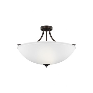 Sea Gull Lighting-Geary-4 Light Large Semi-Flush Convertible Pendant in Transitional Style-25 Inch wide by 18.5 Inch high