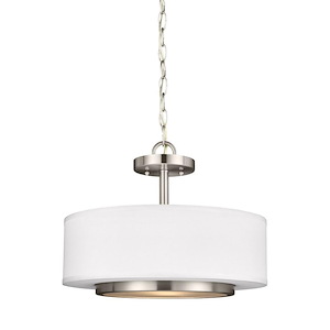 Sea Gull Lighting-Nance-2 Light Semi-Flush Convertible Pendant in Transitional Style-16.25 Inch wide by 12 Inch high - 561244