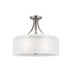 Sea Gull Lighting-Elmwood Park-3 Light Semi-Flush Mount