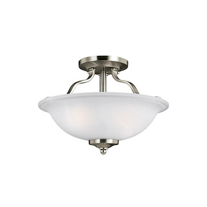 Sea Gull Lighting-Emmons-2 Light Semi-Flush Mount in Traditional Style-13 Inch wide by 8.88 Inch high