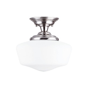 Sea Gull Lighting-Academy-One Light Semi-Flush Mount in Transitional Style-13 Inch wide by 12.5 Inch high