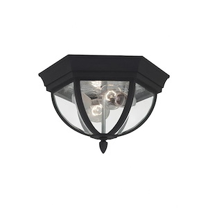Sea Gull Lighting-Bakersville-Two Light Outdoor Flush Mount in Traditional Style-12.59 Inch wide by 7.5 Inch high