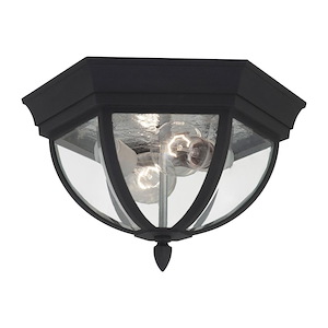Bakersville-Two Light Outdoor Flush Mount in Traditional Style-12.59 Inch wide by 7.5 Inch high - 315236