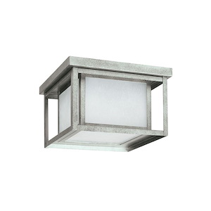 Sea Gull Lighting-Hunnington-75W Two Light Outdoor Flush Mount in Contemporary Style-10 Inch wide by 6.25 Inch high