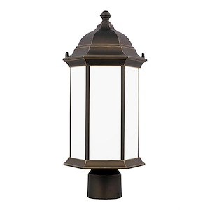 Sea Gull Lighting-Sevier-1 Light Medium Outdoor Post Lantern in Traditional Style-8.13 Inch wide by 17.75 Inch high - 930907