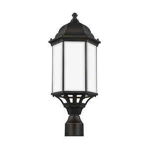 Sea Gull Lighting-Sevier-1 Light Large Outdoor Post Lantern in Traditional Style-9.38 Inch wide by 22.13 Inch high