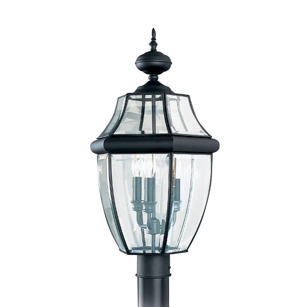 Generation Lighting 8239 Sea Gull Lighting-Three Light Outdoor Post  Fixture in Traditional Style-13 Inch wide by 24 Inch high