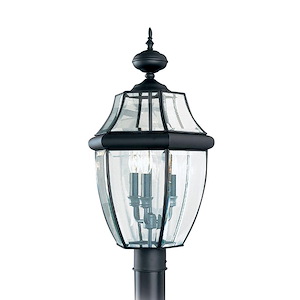 Sea Gull Lighting-Three Light Outdoor Post Fixture in Traditional Style-13 Inch wide by 24 Inch high
