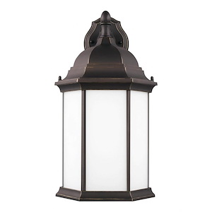 Sea Gull Lighting-1 Light Large Downlight Outdoor Wall Lantern in Traditional Style-9.38 Inch wide by 18.75 Inch high