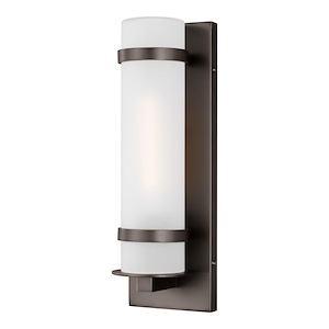 Alban-1 Light Small Outdoor Wall Lantern in Modern Style-4.5 Inch wide by 14 Inch high - 1002174
