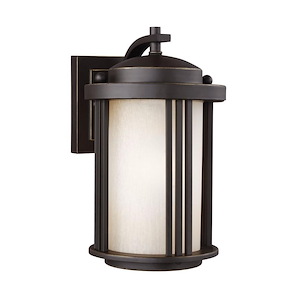 Sea Gull Lighting-Crowell-One Light Small Outdoor Wall Lantern in Contemporary Style-6 Inch wide by 10 Inch high