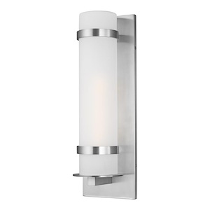 Sea Gull Lighting-Alban-1 Light Large Outdoor Wall Lantern in Modern Style-8 Inch wide by 24.63 Inch high - 1002165