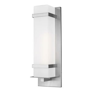 Sea Gull Lighting-Alban-1 Light Large Outdoor Wall Lantern in Modern Style-8 Inch wide by 24.63 Inch high - 1002166