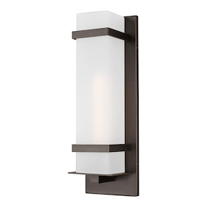Alban-1 Light Large Outdoor Wall Lantern in Modern Style-8 Inch wide by 24.63 Inch high - 1002166