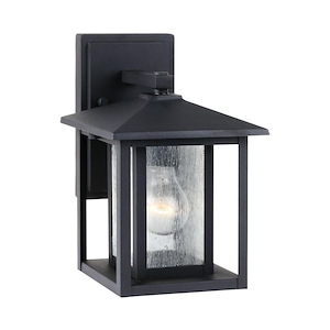Sea Gull Lighting-Hunnington-One Light Small Outdoor Wall Lantern in Contemporary Style-7 Inch wide by 11 Inch high
