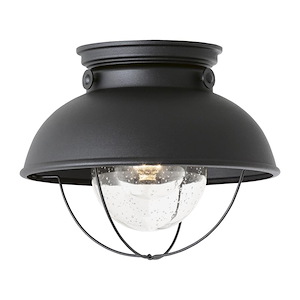 Sebring Transitional 1 Light Outdoor Ceiling Fixture in Transitional Style-11 Inch wide by 9.25 Inch high - 12681