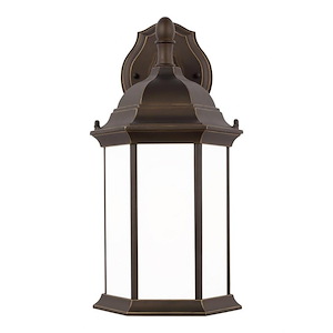Sea Gull Lighting-Sevier-1 Light Medium Outdoor Downlight Wall Lantern in Traditional Style-8.13 Inch wide by 15.88 Inch high