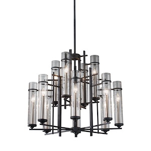 Feiss Lighting-Ethan-Chandelier 12 Light Steel in Transitional Style-30 Inch Wide by 26.63 Inch High - 1276536