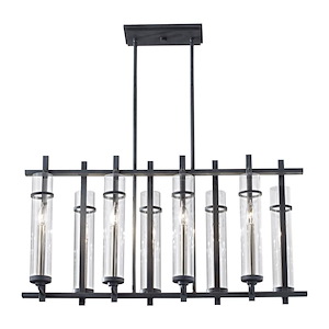 Ethan-Island Chandelier 8 Light Steel in Transitional Style-10 Inch Wide by 19.88 Inch High - 1276490