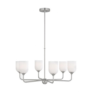 Emile - 6 Light Large Chandelier In Traditional Style-17.25 Inches Tall and 30 Inches Wide