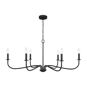 Abells - 6 Light Chandelier-18 Inch Tall and 40.13 Inch Wide - 1375285