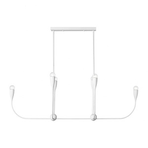 Maya - 6 Light Linear Chandelier-17.25 Inch Tall and 48 Inch Wide - 1375288