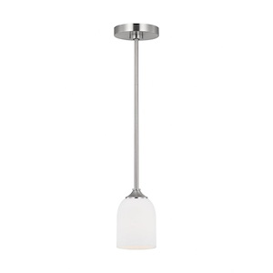 Emile - 1 Light Mini Pendant In Traditional Style-6.25 Inches Tall and 4 Inches Wide - 1326586