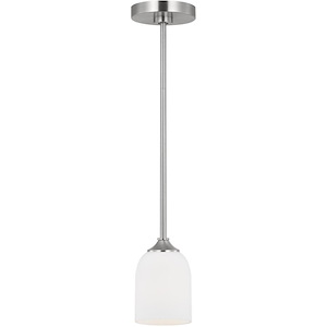 Emile - 1 Light Mini Pendant In Traditional Style-6.25 Inches Tall and 4 Inches Wide - 1326586