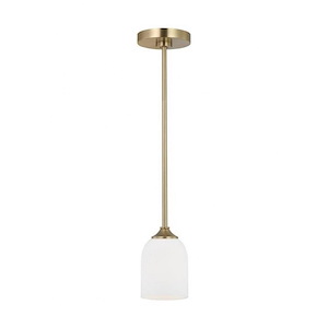 Emile - 1 Light Mini Pendant In Traditional Style-6.25 Inches Tall and 4 Inches Wide