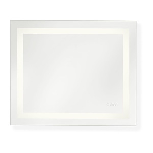 Mera - 43W 1 LED Rectangle Frameless Anti Fog Mirror-30 Inch Tall and 36 Inch Wide - 1371851