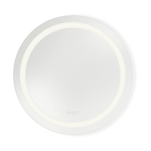 Mera - 30W 1 LED Round Frameless Anti Fog Mirror-30 Inch Tall and 30 Inch Wide - 1371855