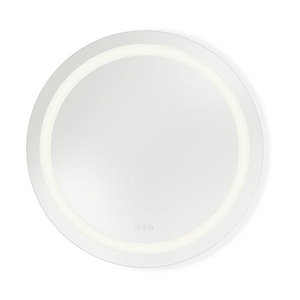 Mera - 38W 1 LED Round Frameless Anti Fog Mirror-36 Inch Tall and 36 Inch Wide - 1371856