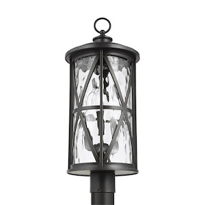 Feiss Lighting-Millbrooke-3 Light Outdoor Post Lantern made with StoneStrong for Coastal Environments