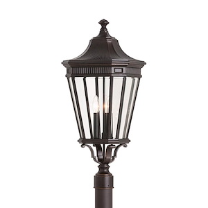 Feiss Lighting-Cotswold Lane-Three Light Outdoor Post Mount in Traditional Style-12 Inch Wide by 27.5 Inch High